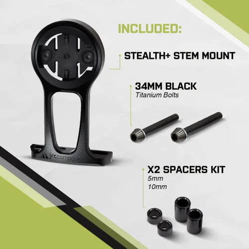Miniatura 4 de JRC Components Stealth + Soporte de vástago premium compatible con Wahoo Elemnt