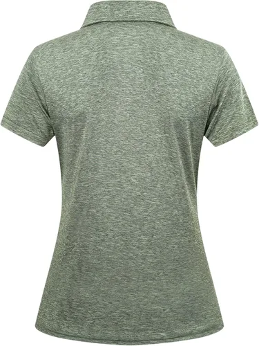 Miniatura 2 de MAGNIVIT Camisas polo de golf ligeras de 4 botones para mujer, de secado rápido, atléticas