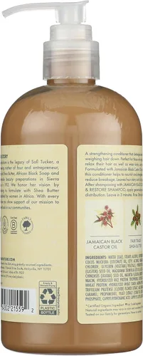 Miniatura 2 de SheaMoisture Acondicionador jamaicano negro para fortalecer y restaurar el aceite de ricino, 13 oz (paquete de 1)