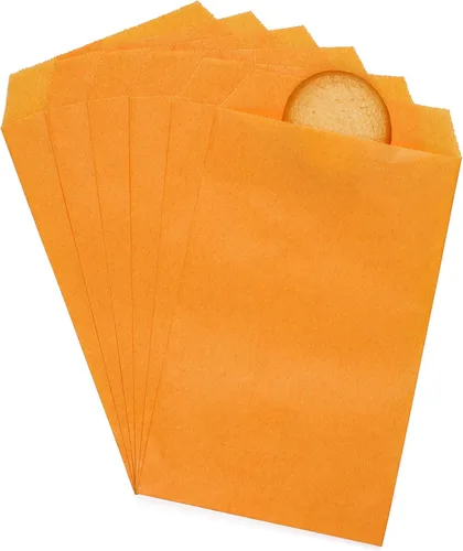 Miniatura 5 de Quotidian Bolsas de papel pequeñas a prueba de grasa de color rojo fresa de 3 x 5 pulgadas (3.1 x 5.2 in) paquete de 100 – golosinas de panadería