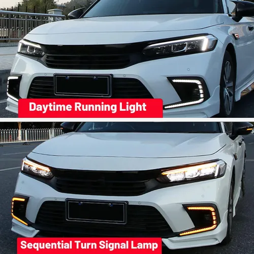 Miniatura 4 de Switchback - Lámpara LED antiniebla frontal blanco/ámbar, lámpara secuencial diurna de funcionamiento, característica de señal de giro LED