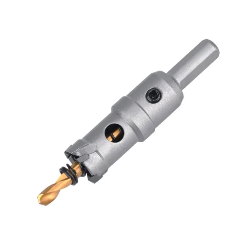 Miniatura 9 de Sierra de agujero con punta de carburo de 4 pulgadas/3.937 in, sierra de agujero de acero metálico con broca, cortador de agujeros para metal