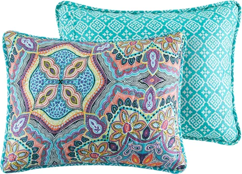 Miniatura 10 de VCNY HOME Yara Collection - Juego de edredón reversible ultra suave, ligero, fresco y transpirable, lavable a máquina, individual XL, aguamarina, 4