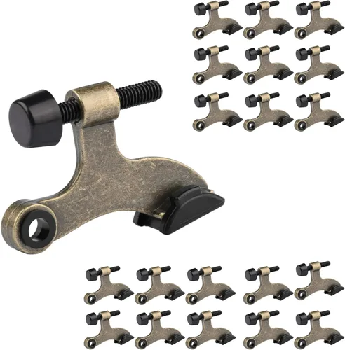 Miniatura 23 de HOMOTEK Paquete de 20 topes de puerta con pasador de bisagra, topes de bisagra para la parte superior de la puerta, tope de puerta ajustable de lujo