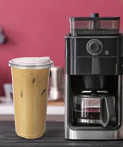 Miniatura 7 de Copas de plástico transparente de 32 oz con tapas sin paja, 25 juegos de vasos desechables de plástico para café helado, vasos para llevar con tapas