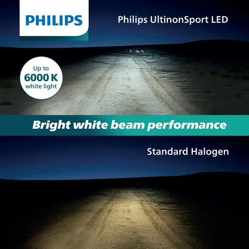 Miniatura 5 de Philips UltinonSport H8/H16 Bombilla LED para Luz Antiniebla y Faros de Motos y Vehículos Deportivos, 2