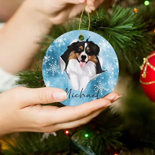 Miniatura 5 de Adornos de pastor australiano, regalos para Navidad, adorno de pastor australiano personalizado, adornos únicos de pastor australiano, vacaciones