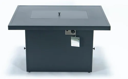 Miniatura 7 de LeisureMod Chelsea - Fogata de propano de 44 pulgadas, 55,000 BTU de encendido automático con tapa, protector contra el viento y piedras
