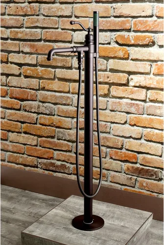 Miniatura 7 de Kingston Brass KS7035ABL - Grifo de bañera independiente con ducha de mano, bronce aceitado