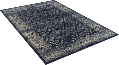 Miniatura 4 de Allstar - Alfombra decorativa moderna de 5 x 7, color azul medianoche (7' 0" x 4' 11")