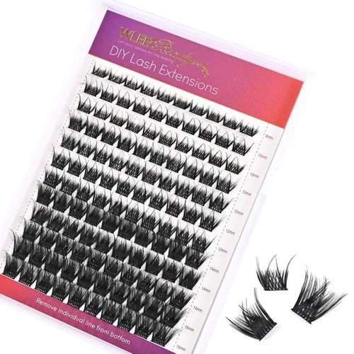 Miniatura 9 de Extensiones de pestañas de ojo ancho, 96 unidades, extensiones de pestañas individuales, rizo D, banda ancha (LC08, mezcla de 0.315 a 0.630 pulgadas)