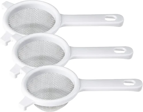 Miniatura 7 de Chef Craft Colador clásico de malla de acero inoxidable, 6 pulgadas, blanco