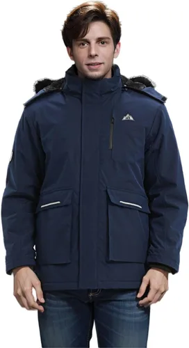 Miniatura 3 de MOERDENG - Chaqueta de esquí para mujer, resistente al agua, abrigo de invierno para nieve, cortavientos de montaña, con capucha