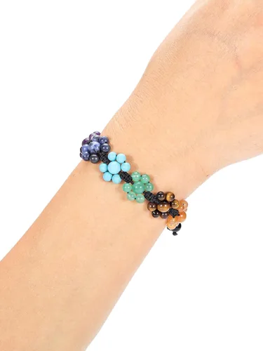 Miniatura 3 de TOP PLAZA - Pulsera de cuentas de chakras con 7 cristales curativos para yoga, meditación, relajación, ansiedad, para hombre y mujer