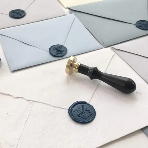 Miniatura 2 de UNIQOOO Varillas de Cera de Sellado Enviables con Pistola de Pegamento para Sello de Cera - Azul Marino, Ideal para Invitaciones de Boda, Sobres