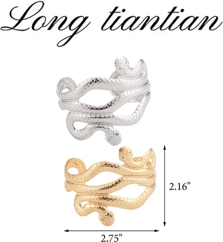 Miniatura 7 de Long tiantian Collar de pulsera de serpiente para mujer, pulsera de serpiente flexible, gargantilla de serpiente, collar Medusa para fiesta