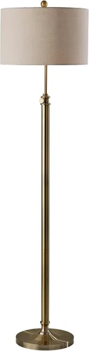 Miniatura 11 de Adesso Lámpara de mesa de bronce antiguo con pantalla de lino de avena, luz de acento de altura ajustable para dormitorio, sala de estar u oficina