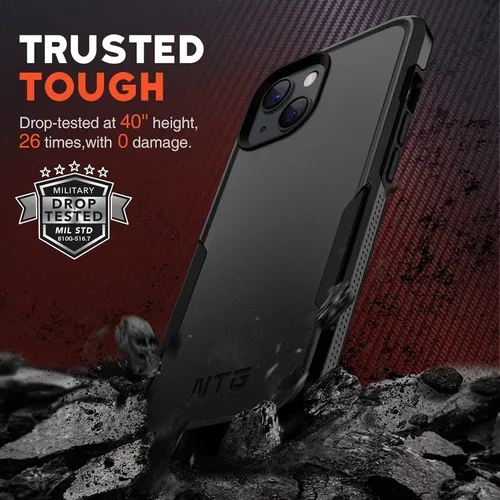 Miniatura 2 de NTG Funda compatible con iPhone 14 y iPhone 13, [estructura de protección de 2 capas] [anticaídas de grado militar], funda rígida y delgada
