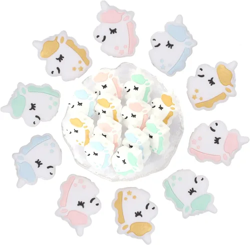 Miniatura 9 de 10 Piezas Cuentas de Silicona de Animales - Lindas Cuentas a Granel DIY para Manualidades, Bolígrafo, Correas de Teléfono, Colgantes de Bolsa (Rana)