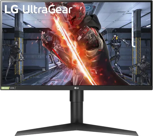 LG 27GL83A-B Monitor Ultragear de juegos QHD de 27 pulgadas 2560 x 1440 IPS, 144Hz, 1ms (GtG), NVIDIA G-SYNC, AMD FreeSync, HDR10, HDMI,