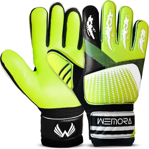 Miniatura 6 de Guantes de portero de fútbol para niños y jóvenes junior de 4mm antideslizantes con agarre fuerte en la palma Rojo