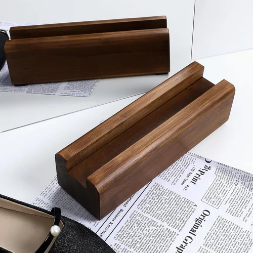 Miniatura 9 de Angoily Soporte de espejo de madera de longitud completa, soporte de espejo de piso, soporte de espejo de piso antideslizante, estante de exhibición