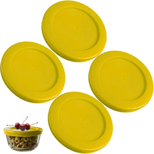 Miniatura 15 de KlareWare Tapas de repuesto para 2 tazas, tapas de plástico sin BPA para Pyrex 7200, Anchor Hocking (paquete de 4, azul) - Contenedores no incluidos