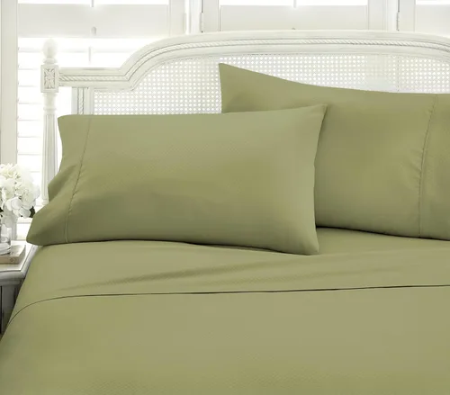 Miniatura 14 de ienjoy Home - Juego de sábanas de 4 piezas con estampado a cuadros en relieve, color crema 2-Crema a cuadros