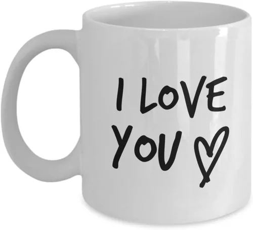Miniatura 5 de Taza de café con texto en inglés "I Love You", taza romántica para él, ideas de regalo para hombres, mujeres, esposa, marido, girlfriend, prometido