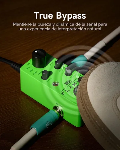 Miniatura 4 de Pedal de Modulación Mini FLAMMA FC05 con Coro, Brida, Trémulo, Phaser, Vibrato, Rotary, Autowah Líquido, Tartamudeo, Anillo, LowBit Modulación FC05