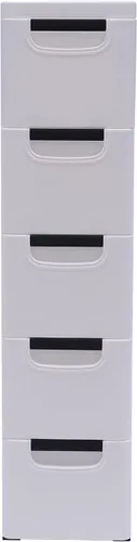 Miniatura 12 de Cajón de plástico de 5 capas para almacenamiento de ropa de bebé, cómoda de plástico con cajones, cómoda blanca y azul, cajón de ropa, pequeños