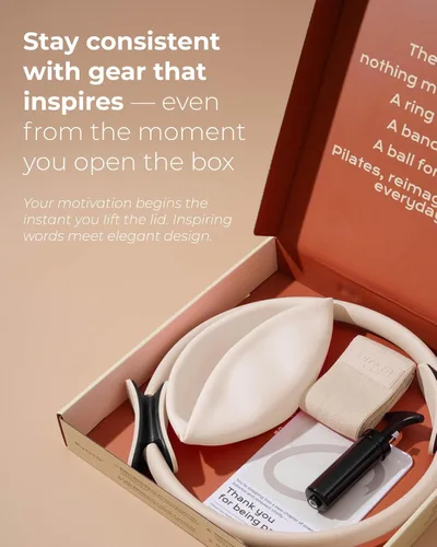 Miniatura 6 de Kit de pilates para mujer - Juego de equipo de pilates para el hogar con anillo, pelota y bandas de resistencia Kit de pilates con accesorios