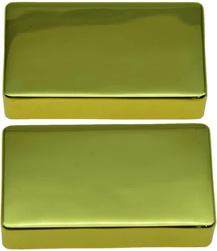 Miniatura 6 de KAISH Juego de 2 fundas selladas para pastillas de guitarra Humbucker de latón sin agujeros cromadas Cromo