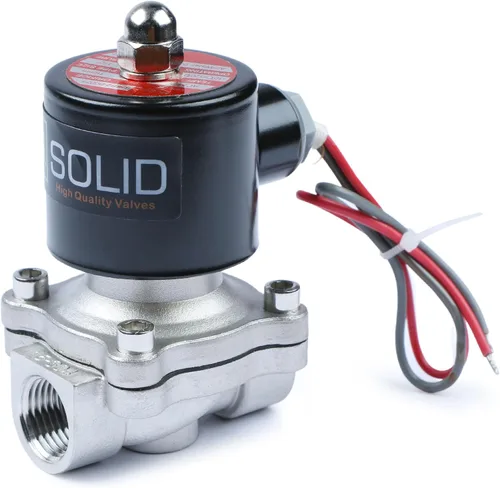 Miniatura 12 de U.S. Solid 1" Válvula electromagnética eléctrica de latón 24VAC Normalmente cerrado VITON aire no potable combustible del agua