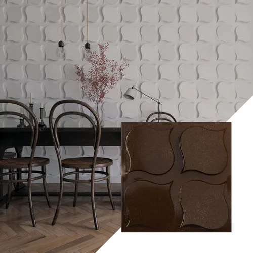 Miniatura 8 de Ekena Millwork WP20X20CVWH 19 5/8 pulgadas de ancho x 19 5/8 pulgadas de alto Clover EnduraWall Decorativo 3D Panel de Pared Cubre 2.67 pies