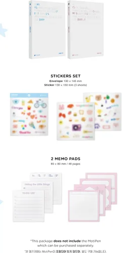 Miniatura 4 de My BTS Diary - Comprender verdaderamente los mensajes coreanos de BTS, mercancía oficial de BTS, paquete de libro conceptual de BTS Journal, aprende