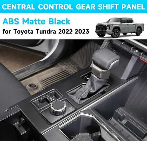 Miniatura 3 de TOYCIDFG Cubierta del panel de palanca de cambios compatible con Toyota Tundra 2022-2026, accesorios interiores (negro UV)