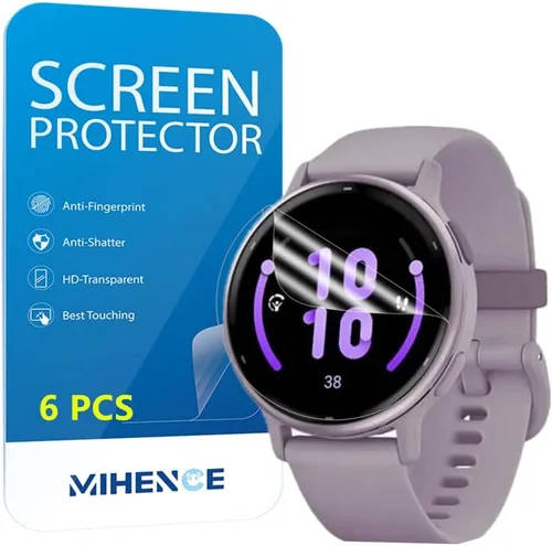 Miniatura 2 de Protector de pantalla compatible con Garmin vívoactive 6/vívoactive 5, película protectora invisible de cobertura completa de TPU HD (6 unidades)