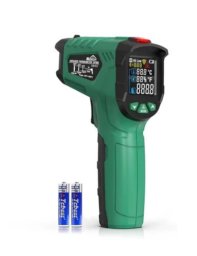 Pistola termómetro infrarroja, pistola de termómetro láser SQECH -58℉~1472℉(-58.0 °F~1,472.0 °F), pistola de temperatura con temperatura ambiente y