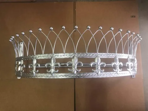 Miniatura 13 de OctoRose Dosel Corona de Pared de Metal para Cama - Decoración de Pared Corona Antigua con Varillas y Herrajes Incorporados - para Sobre Camas