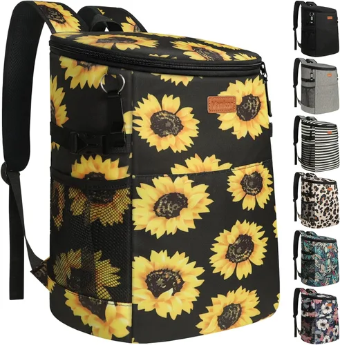 Miniatura 18 de Mochila Enfriadora de Camping para 30 Latas, Mochilas Enfriadoras Suaves Aisladas a Prueba de Fugas Bolsa Enfriadora de Viaje Impermeable Almuerzo