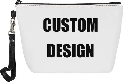 Bigcardesigns Bolsa de maquillaje organizadora de cosméticos con asa para mujeres y señoras de viaje, portátil, bolsa de inodoro de piel sintética,