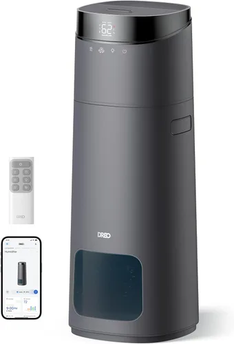 Miniatura 9 de DREO Humidificador inteligente de 16 L para habitación grande, 1000 pies cuadrados, humidificadores de aire de niebla fría de 130 horas para Blanco