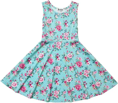 Miniatura 11 de Jxstar Vestidos de flores a juego para niñas y muñecas, sin mangas, verano, 18 pulgadas, ropa para muñecas