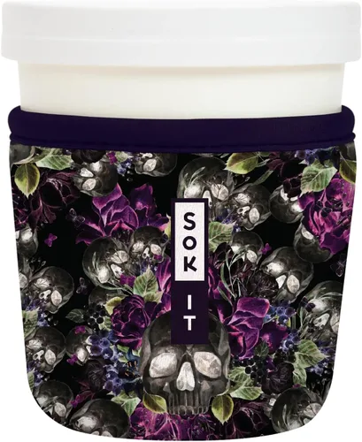 Miniatura 82 de Sok It IceCreamSok - Funda de neopreno aislada (flores abstractas, pintas de helado cónicas)