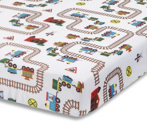 Miniatura 46 de EVERYDAY KIDS Juego de 2 sábanas bajeras ajustadas para cuna de niño, 100% microfibra suave y transpirable, sábana para bebé, se adapta al colchón