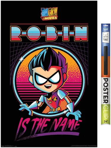 Miniatura 17 de Trends International DC Comics - Póster de pared de Teen Titans Go to The Movies-Robin, 14.725 x 22.375 pulgadas, versión enmarcada de madera