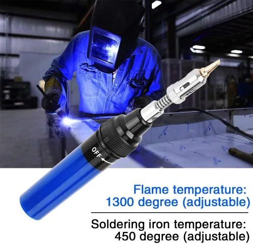Miniatura 9 de Soldador de butano inalámbrico y mini bolígrafo de antorcha – Pistola de soldadura de soplete de gas para productos electrónicos y circuitos