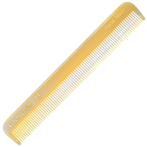 Giorgio G35 - Peine de bolsillo de dientes finos hecho a mano para hombres, alisador de peine para el cuidado diario, peinado de cabello, bigote y