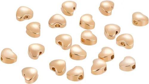 Miniatura 16 de BENECREAT - 40 piezas de cuentas de filigrana redondas huecas bañadas en oro de 18 quilates, cuentas de filigrana huecas chapadas en oro, cuentas